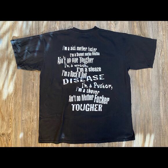 Vintage T Shirt 90’s Motley Crue Tour Shirt (XXL) I’m a sick mother Back Hit - Picture 3 of 5